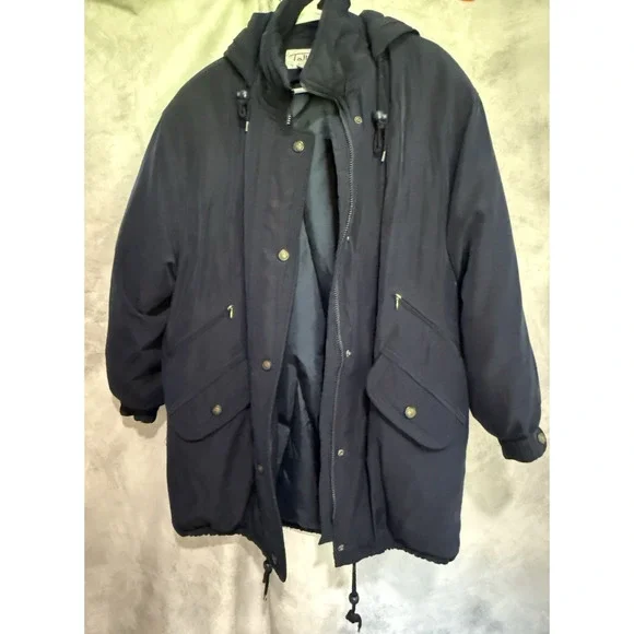Rare Talbots Men’s Duck Down Parka Chore XL/XXL Long Fit Quilted 48x34x29